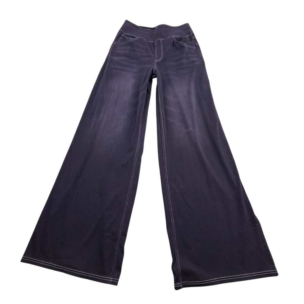 Halara Black Wide Leg High Waisted Pull On Pants/Jeans Tall Medium